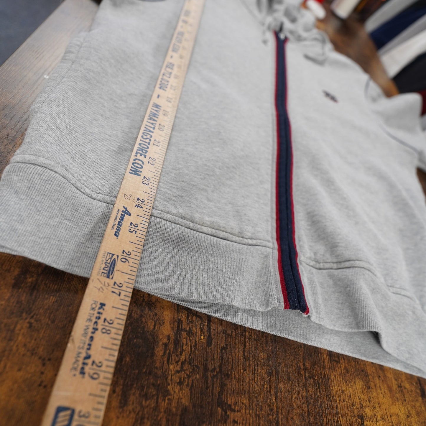 (M) Vintage Nautica Competition Full Zip 2000s Hoodie Men's M Gray Blue Y2K Hip Hop