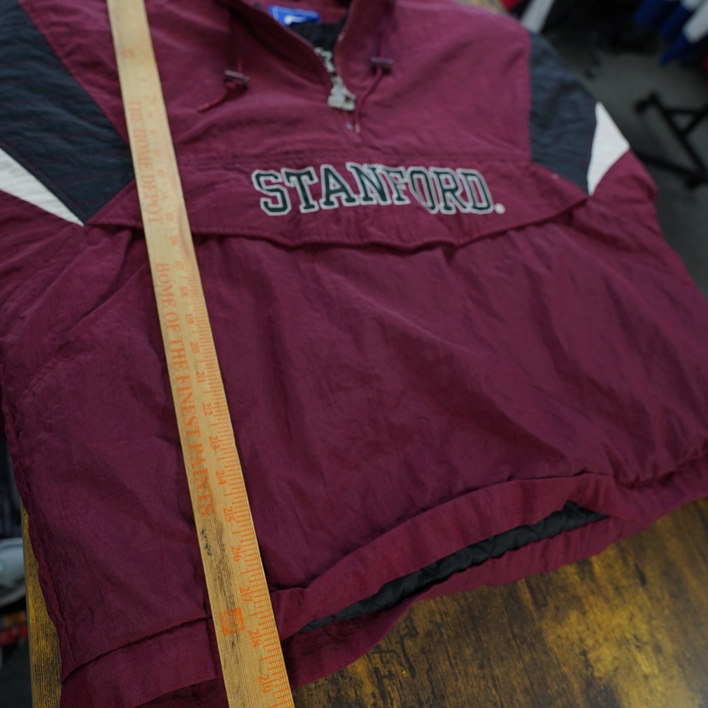 (XL) Vintage Stanford Cardinal Starter Puffer Jacket Men's XL Red 90s Pullover Retro