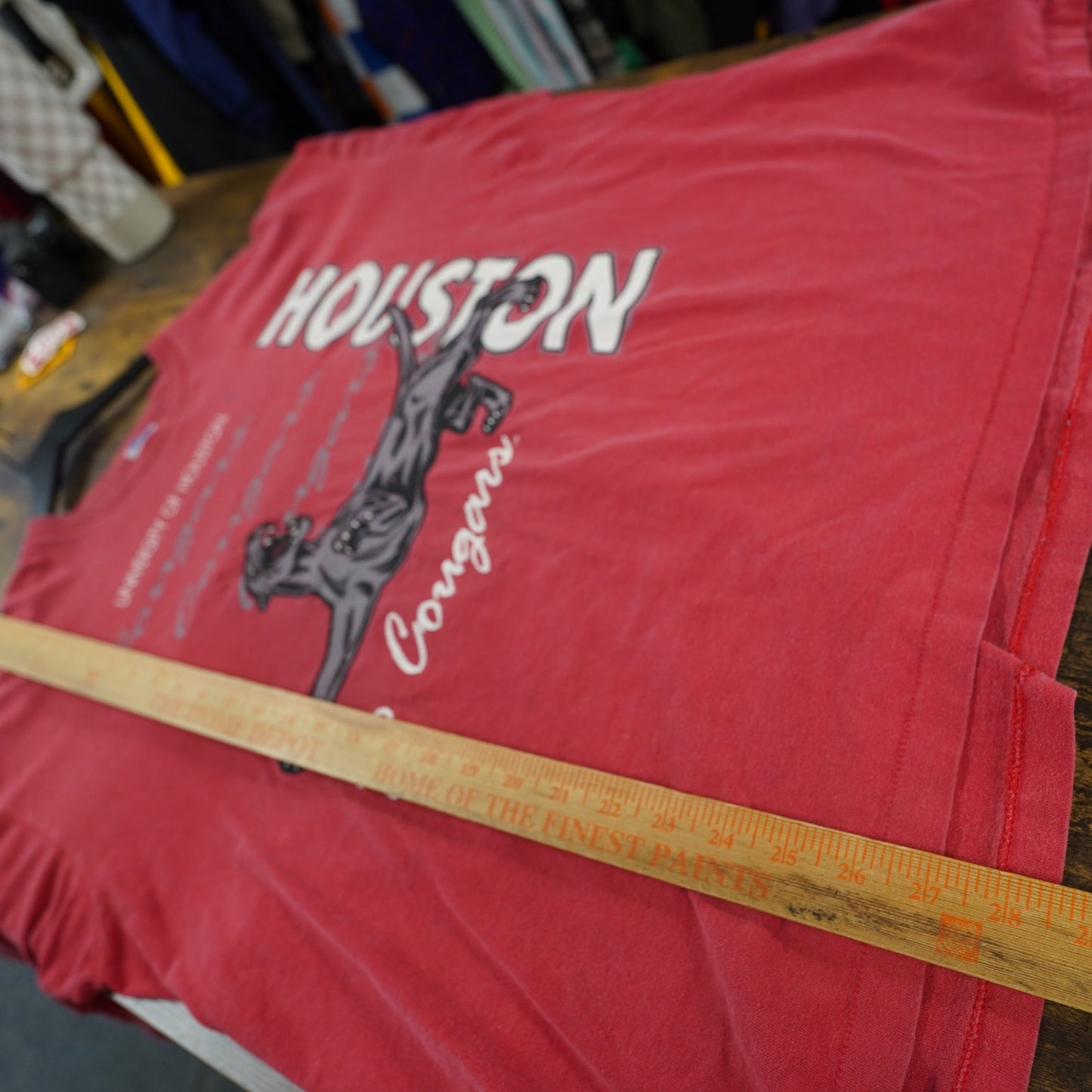(XXL) Vintage University of Houston Cougars 90s Single Stitch T-Shirt Men's XXL Red