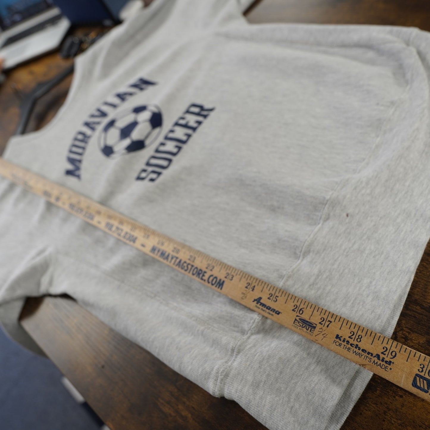 (L) Vintage Champion Reverse Weave Morvain Soccer Sweatshirt Men's L/XL Gray 80s-90s