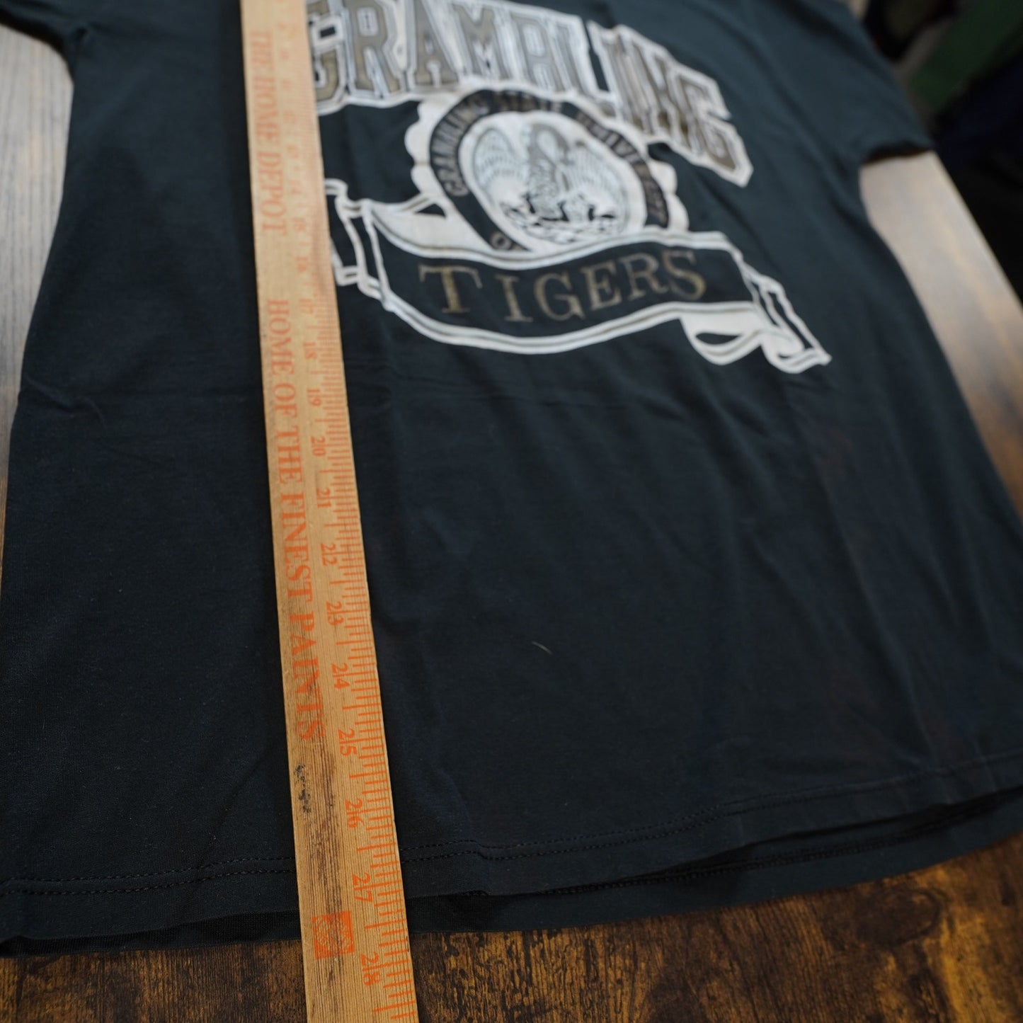 (L) Vintage Grambling Tigers 90s Single Stitch T-Shirt Men's L Black Gold Jerzees
