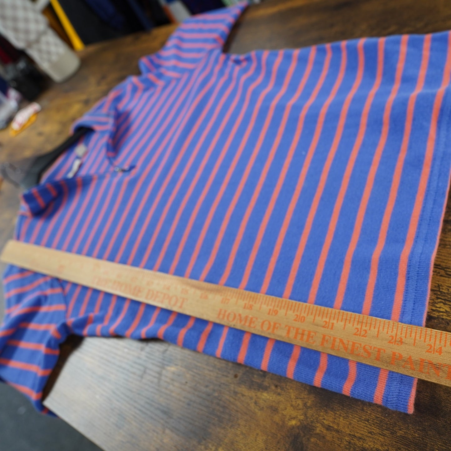 (Women's M) L.L.Bean Striped Quarter-Zip Pullover Sweater Women's M Blue Orange Gorpcore