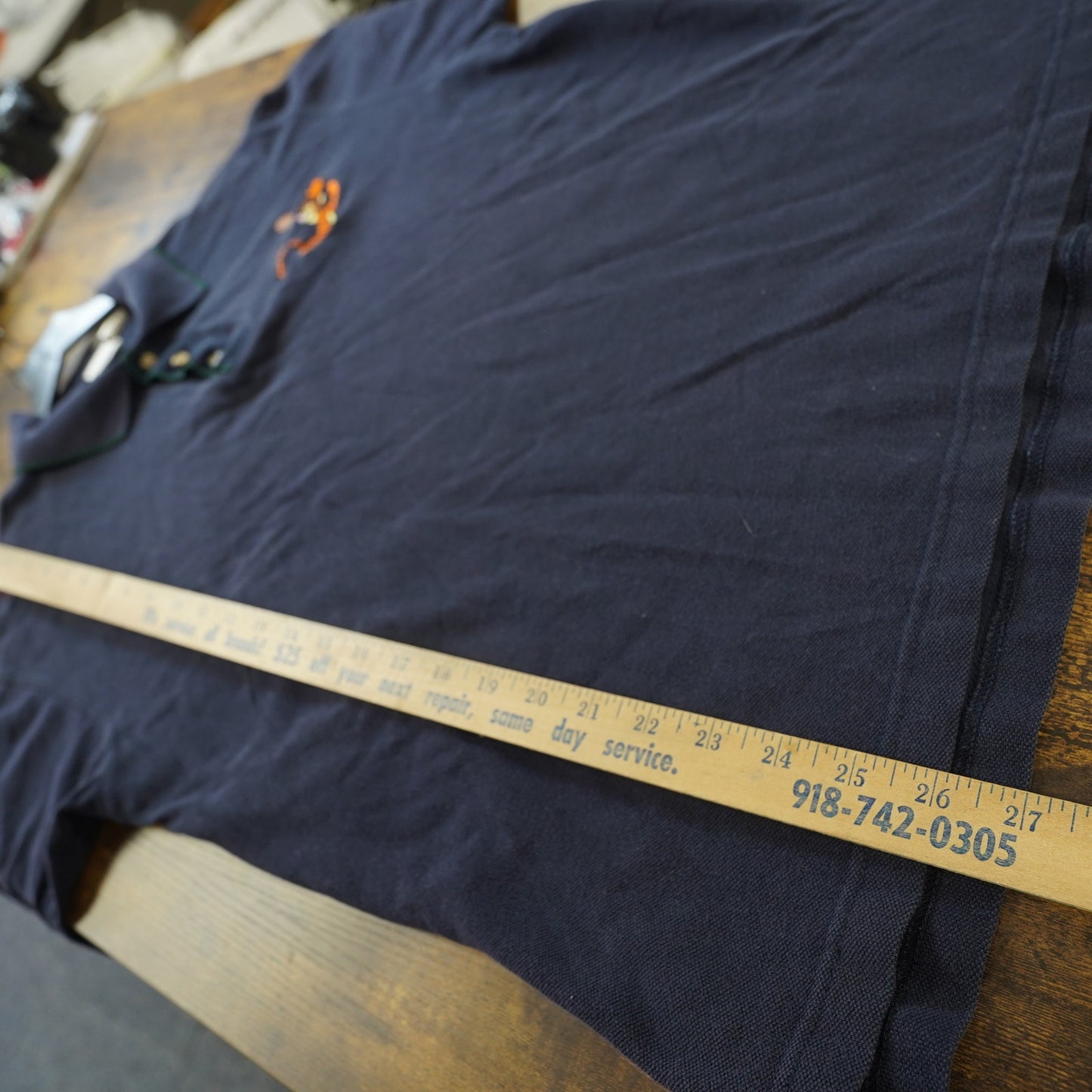 (L) Vintage Tigger Winnie the Pooh Disney Polo Shirt Men's L Navy Football 90s