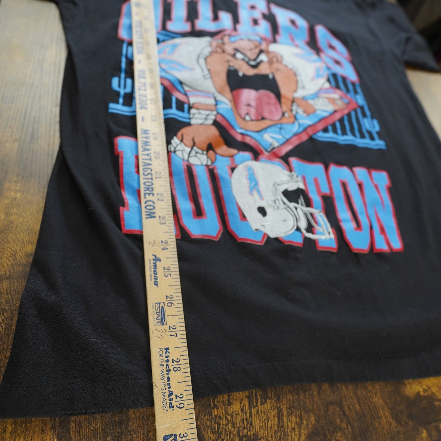 (XL) Vintage Houston Oilers Tasmanian Devil Single Stitch T-Shirt Men's XL Looney Taz