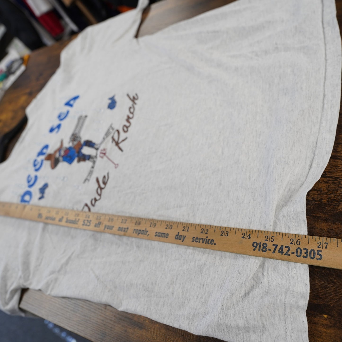 (L) Vintage Texas A&M Aggies Russell Athletic Fish Camp T-Shirt Men's L 90s Gray