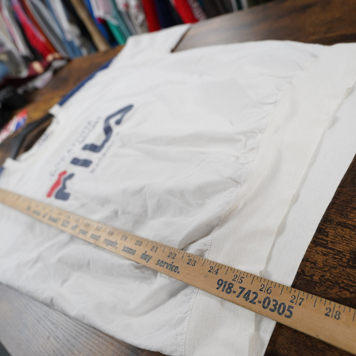 (M) Vintage 80s Fila Made In Italy Tennis Sweatshirt Men's M White Navy
