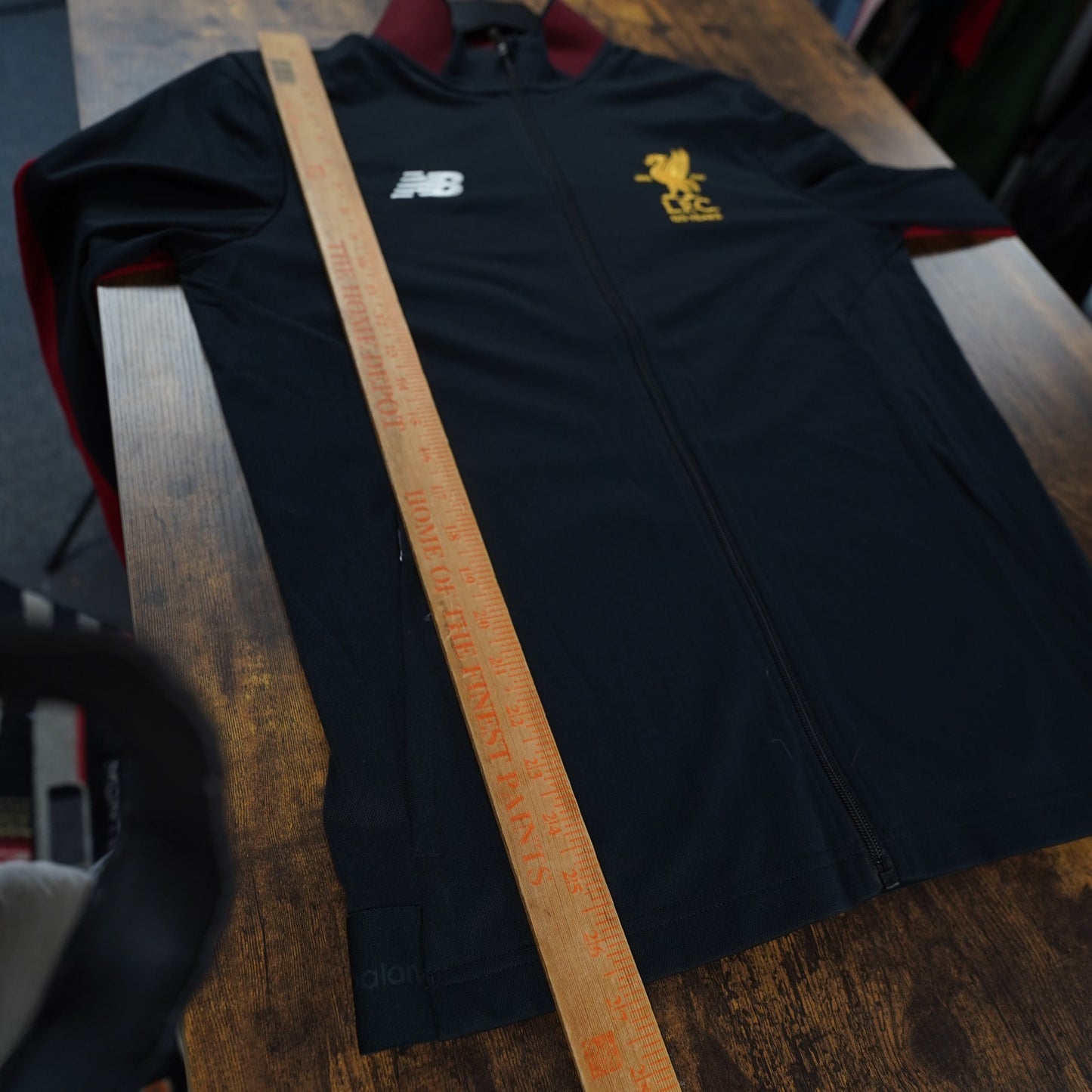 (M) New Balance Liverpool FC 2017-18 Men's M Anniversary Black Training Track Jacket