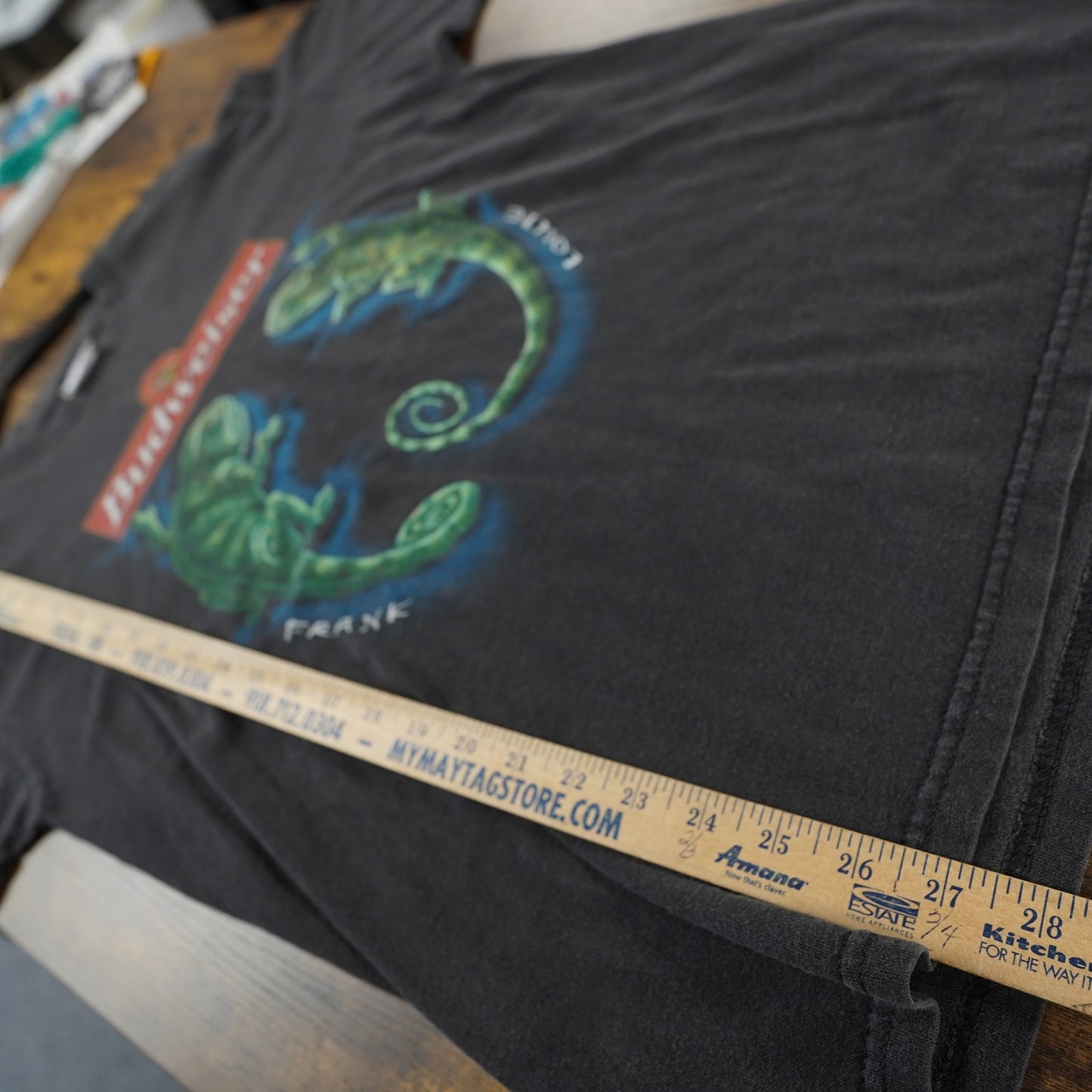 (L) Vintage Budweiser Frank & Louie Chameleons Promo T-Shirt Men's L 90s Beer Black