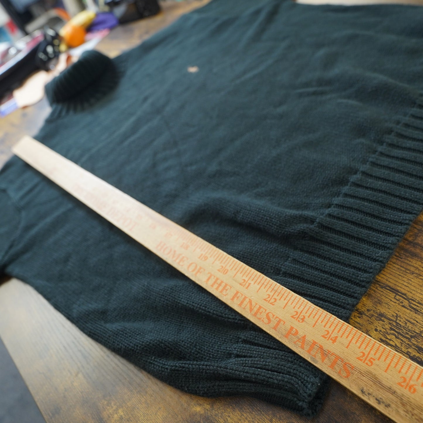(L) Vintage Polo Ralph Lauren Black Cotton-Knit Turtleneck Sweater Men's L Preppy