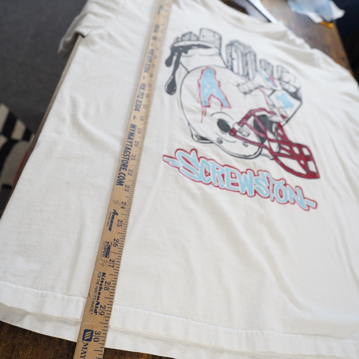 (3XL) Vintage Houston Oilers Screwston Rap T-Shirt Men's 3XL White S.U.C. Y2K Hip Hop