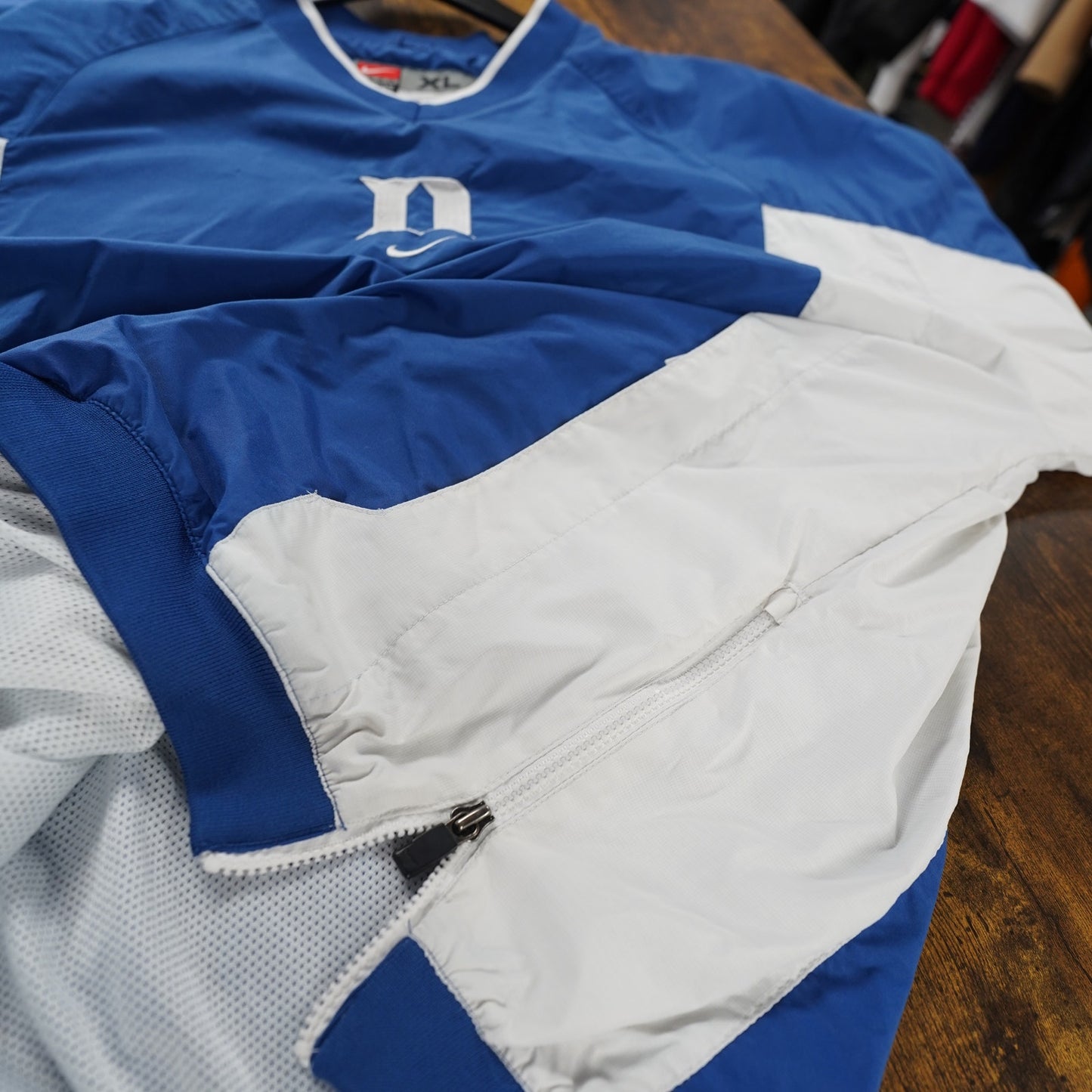 (XL) Vintage Duke Blue Devils Nike Center Swoosh Windbreaker Pullover Jacket Men's XL