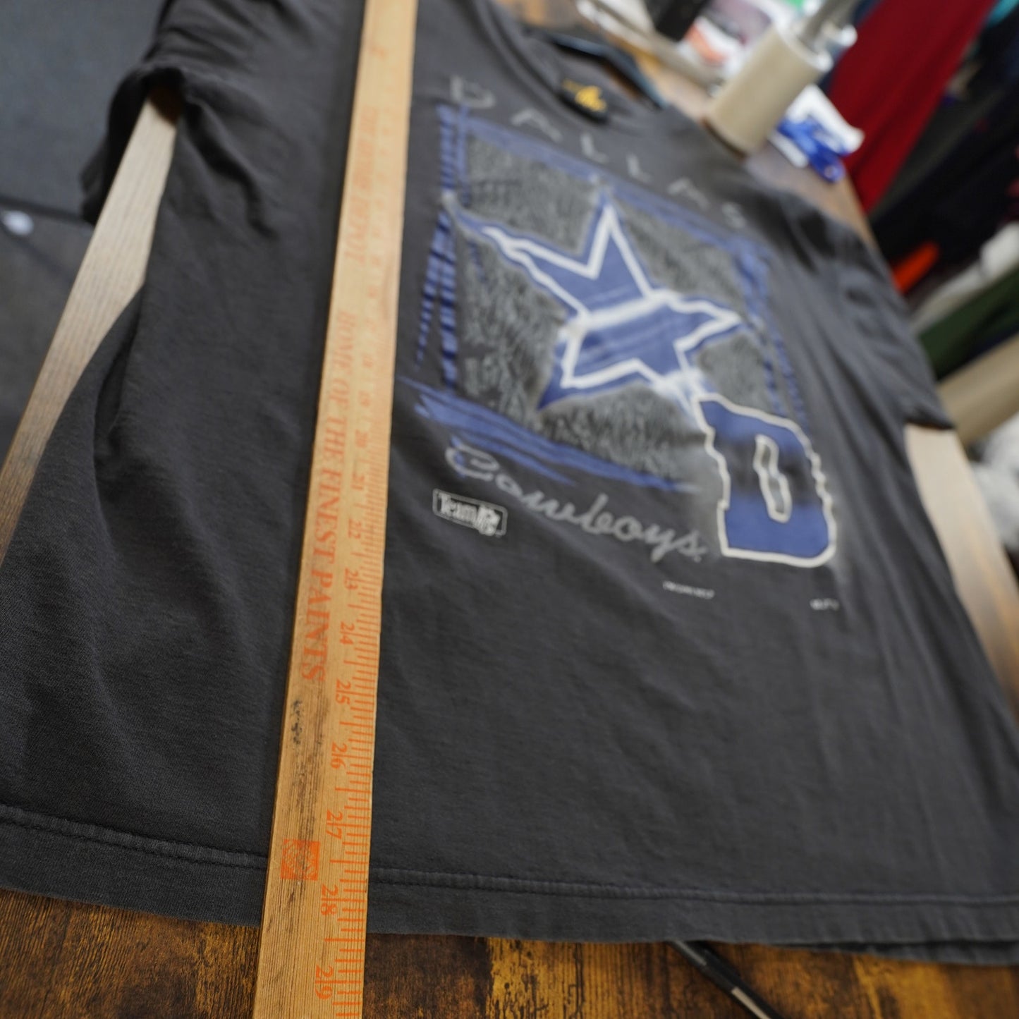 (XL) Vintage Dallas Cowboys Big Logo Pure Magic T-Shirt Men's XL Black 90s