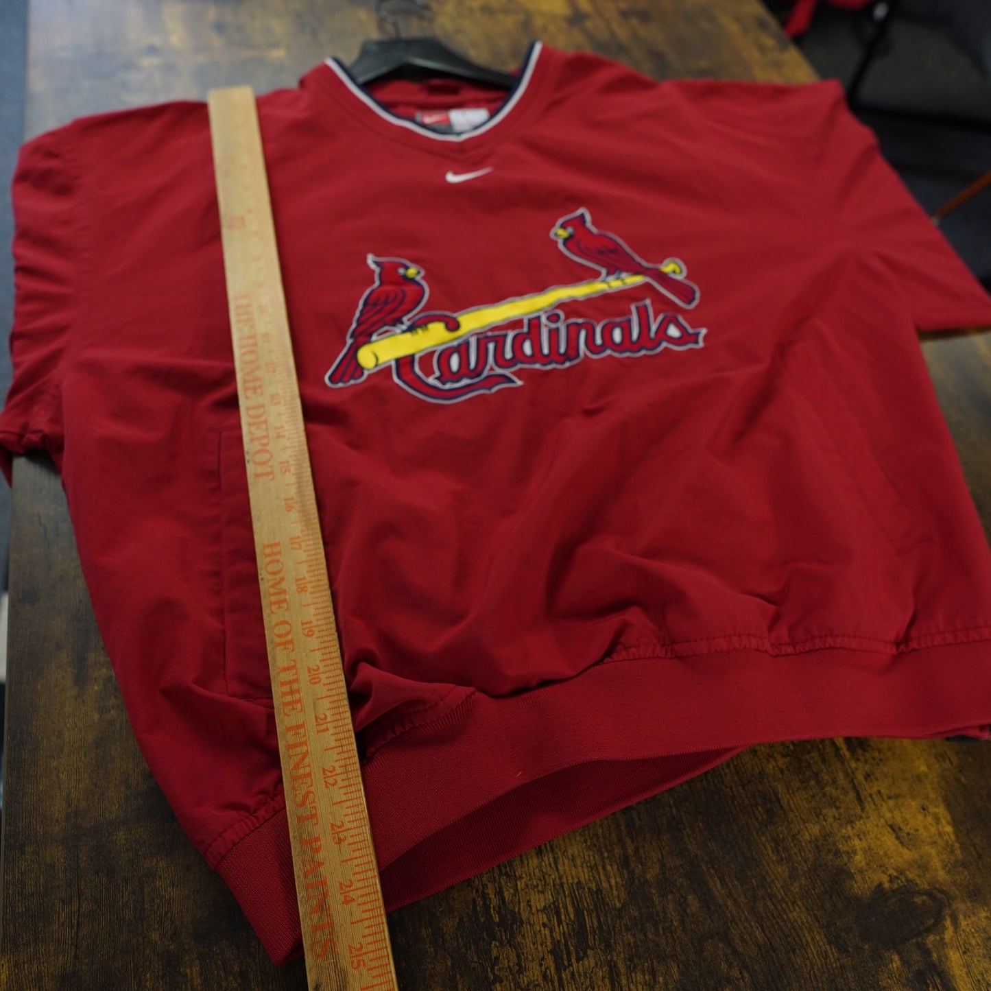 Men's M Vintage St Louis Cardinals Nike Center Swoosh Pullover Jacket MLB