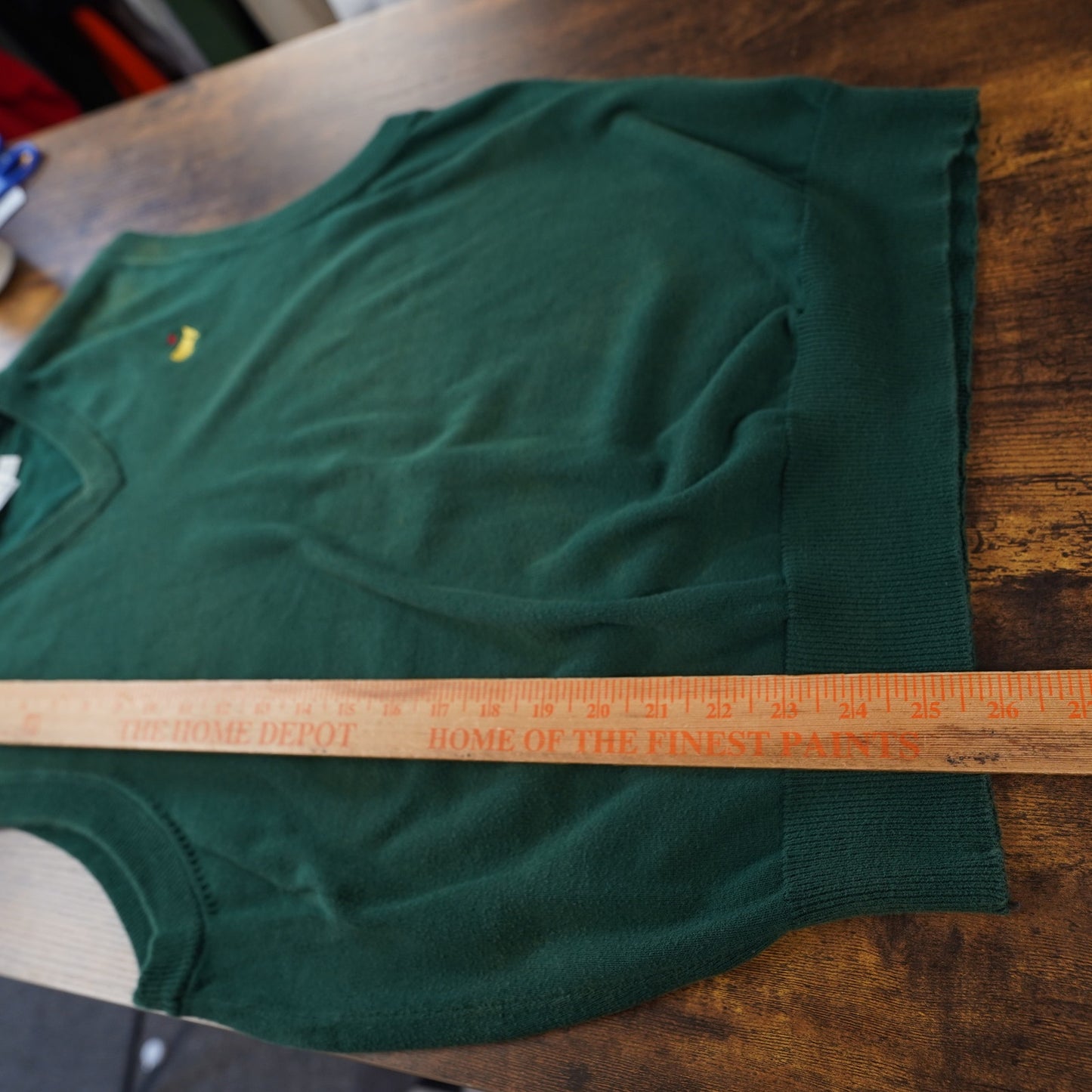 (L) Vintage The Masters Augusta National Golf Shop Knit Sweater Vest Men's L Green