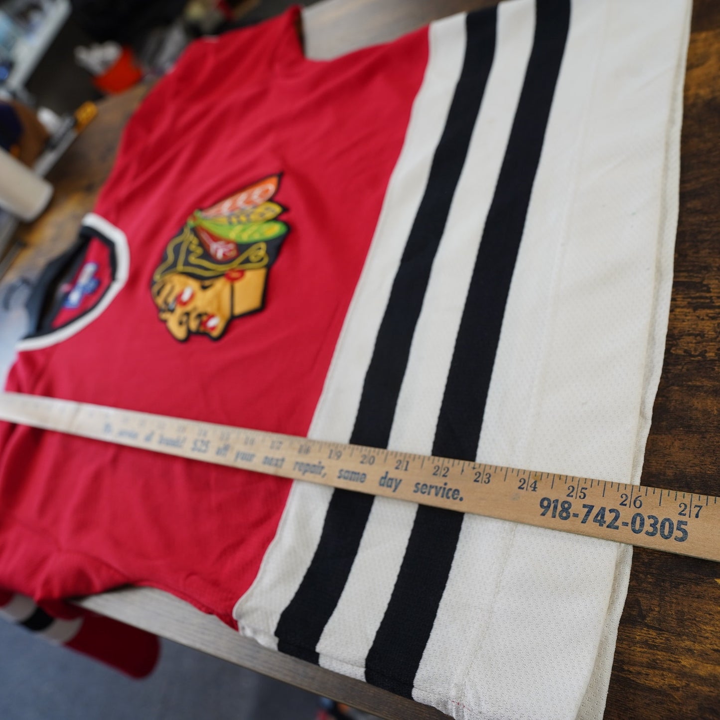 (Youth L/XL) Vintage Chicago Blackhawks Starter Stitched Hockey Jersey Adult S Red