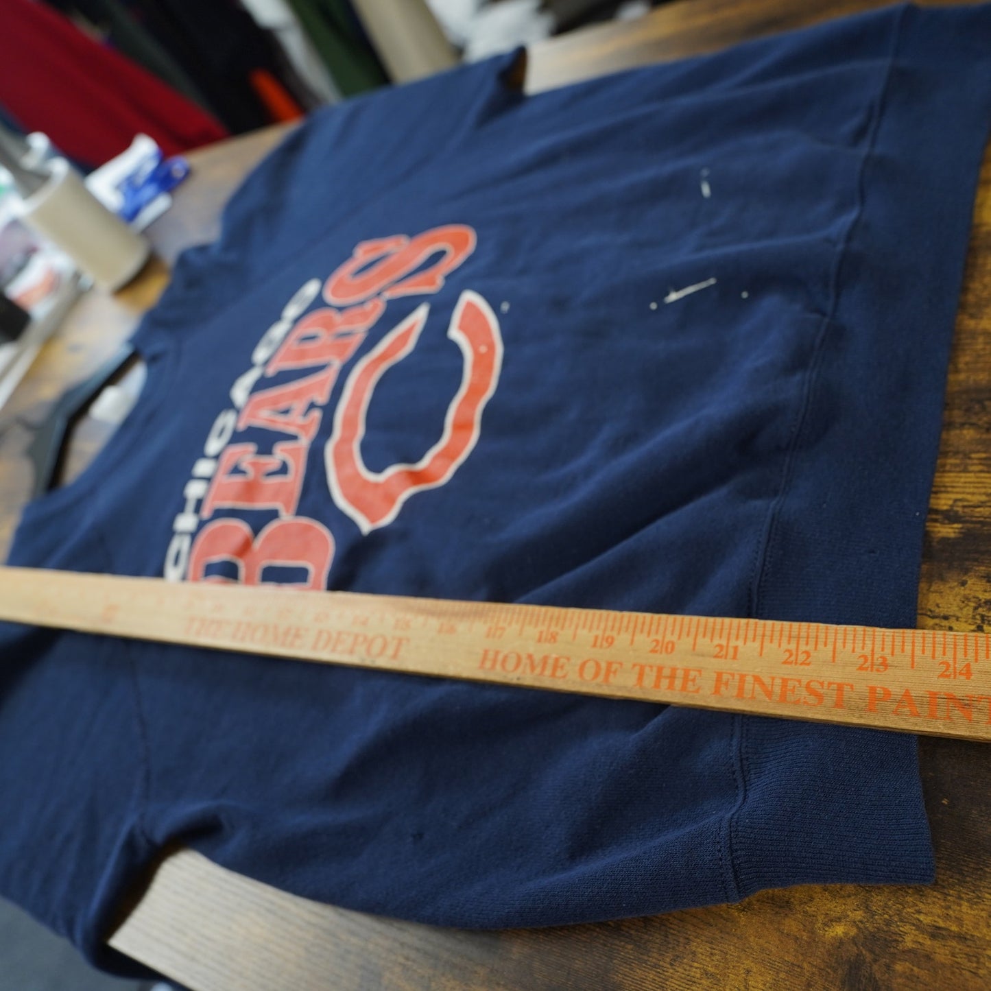 (M) Vintage Chicago Bears Artex Sweatshirt Men's M Boxy Fit Blue 80s Nfl Retro