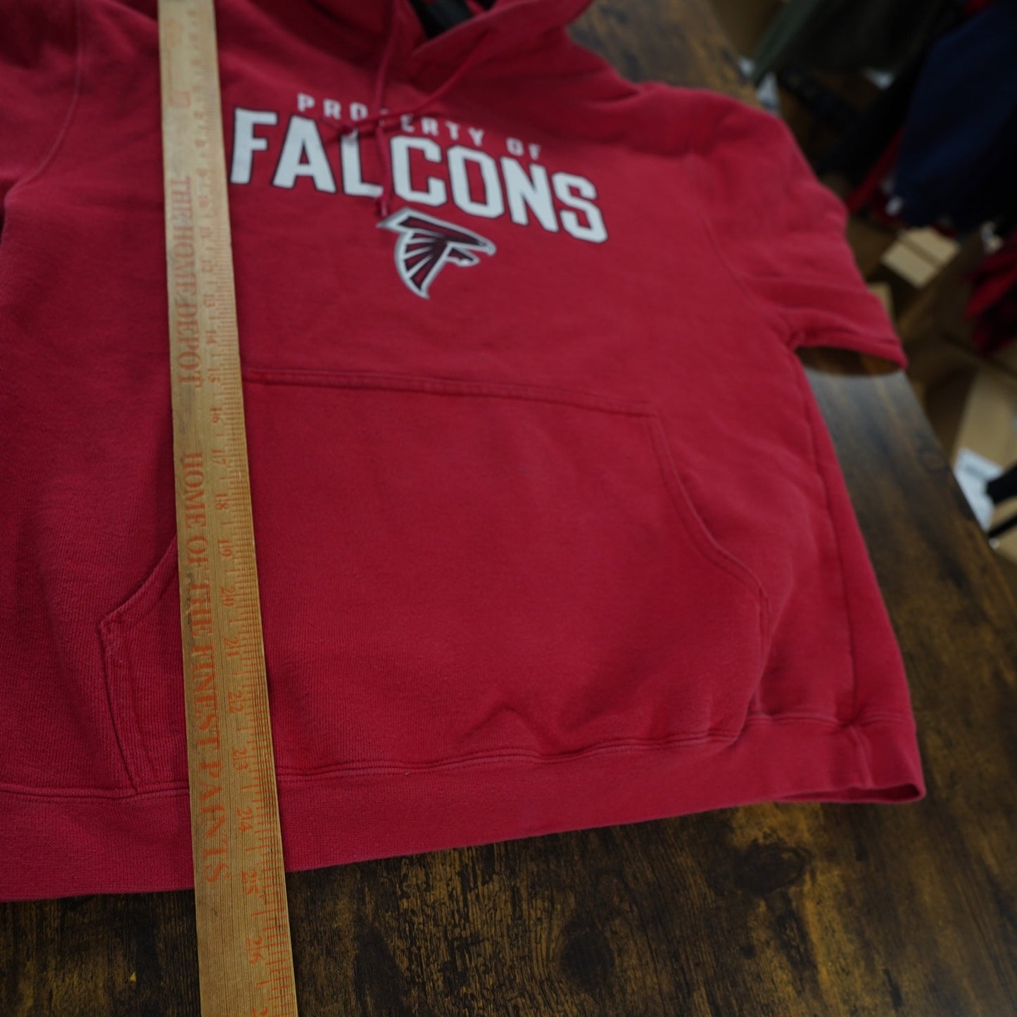 (M) Atlanta Falcons Red NFL Reebok Hoodie Men's Jacket