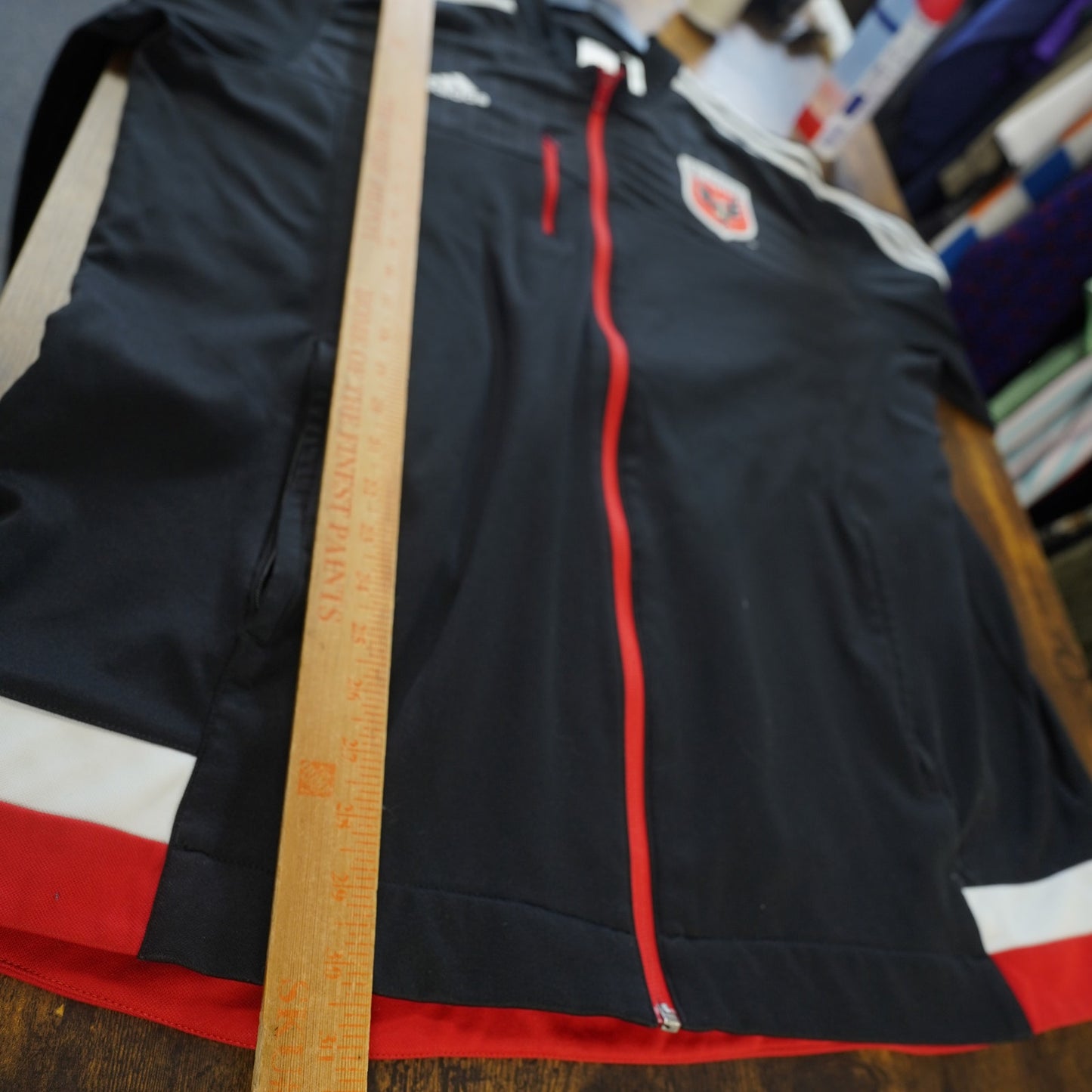 (XXL) Vintage Adidas DC United MLS Soccer Warm Up Track Jacket Men's XXL Black Futbol