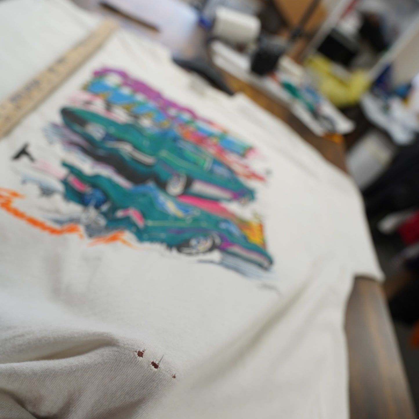 (XL) Vintage Kline White Drag Racing Muscle Car T-Shirt Men's XL Bass Pro Shop White