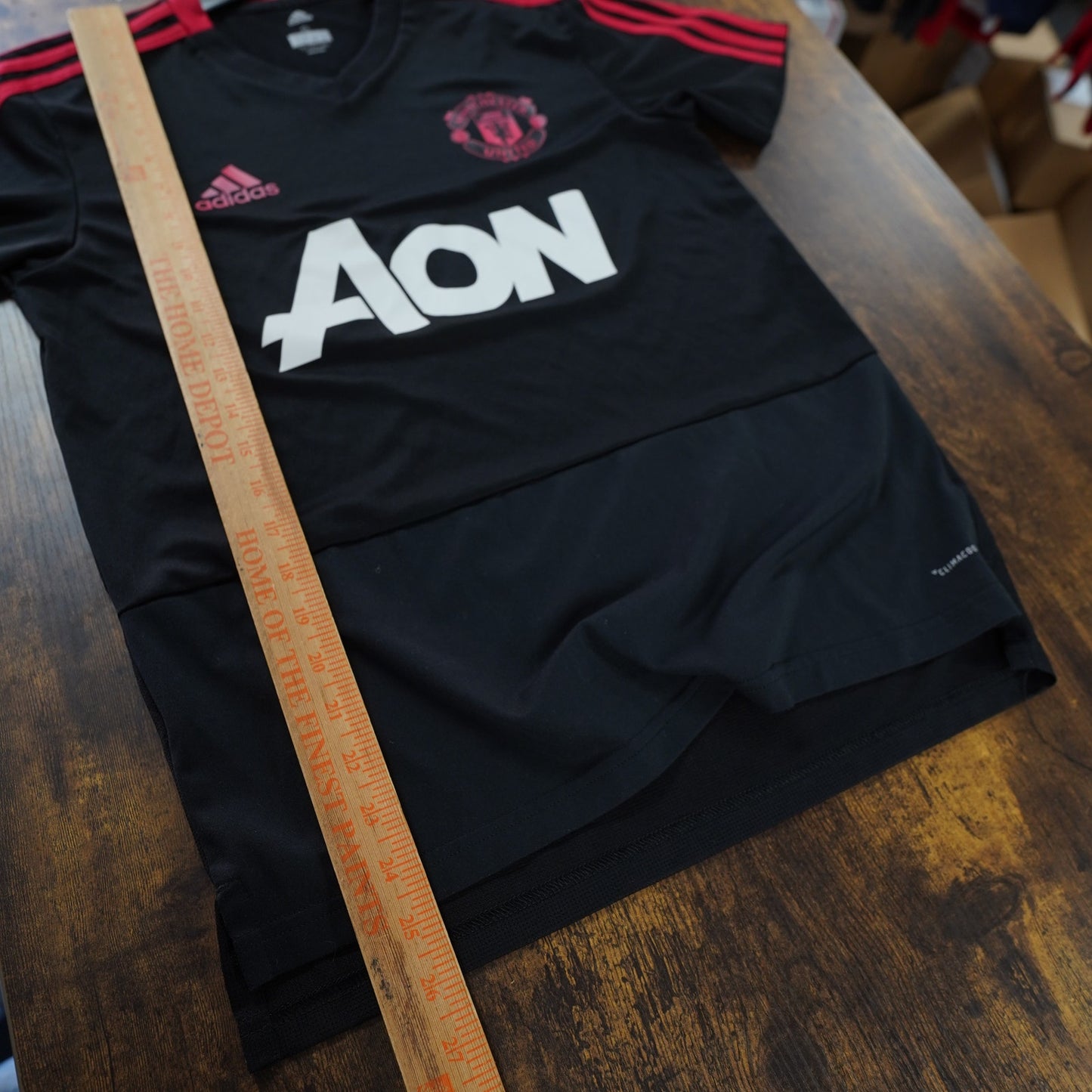 Adidas Manchester United FC 2018/2019 Men's S Black Training Soccer Jersey Shirt