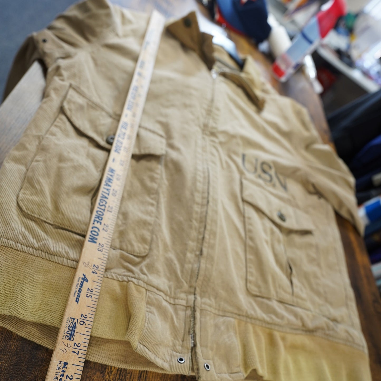 (L) Vintage US Navy Willis & Geiger Aeronautic Pilot Bomber Jacket Men's Sz 44 Tall