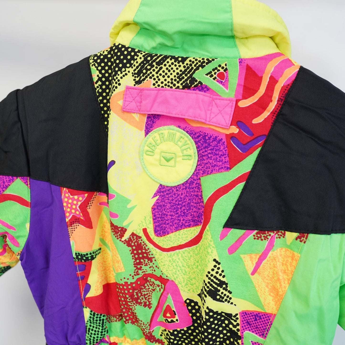 (3T) Vintage 90s Obermeyer Ski Suit Kids Sz. 3T Snowsuit All Over Print Geometric