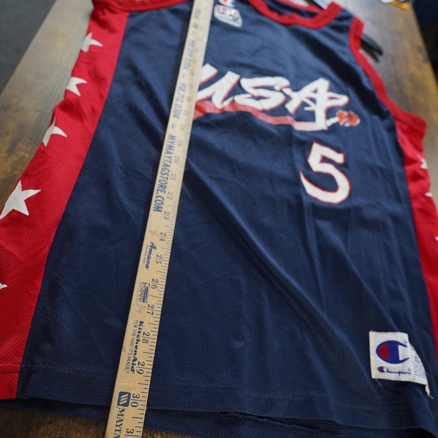 (XL) Vintage Champion Grant Hill Olympic Dream Team Basketball Jersey Men's XL Sz. 48