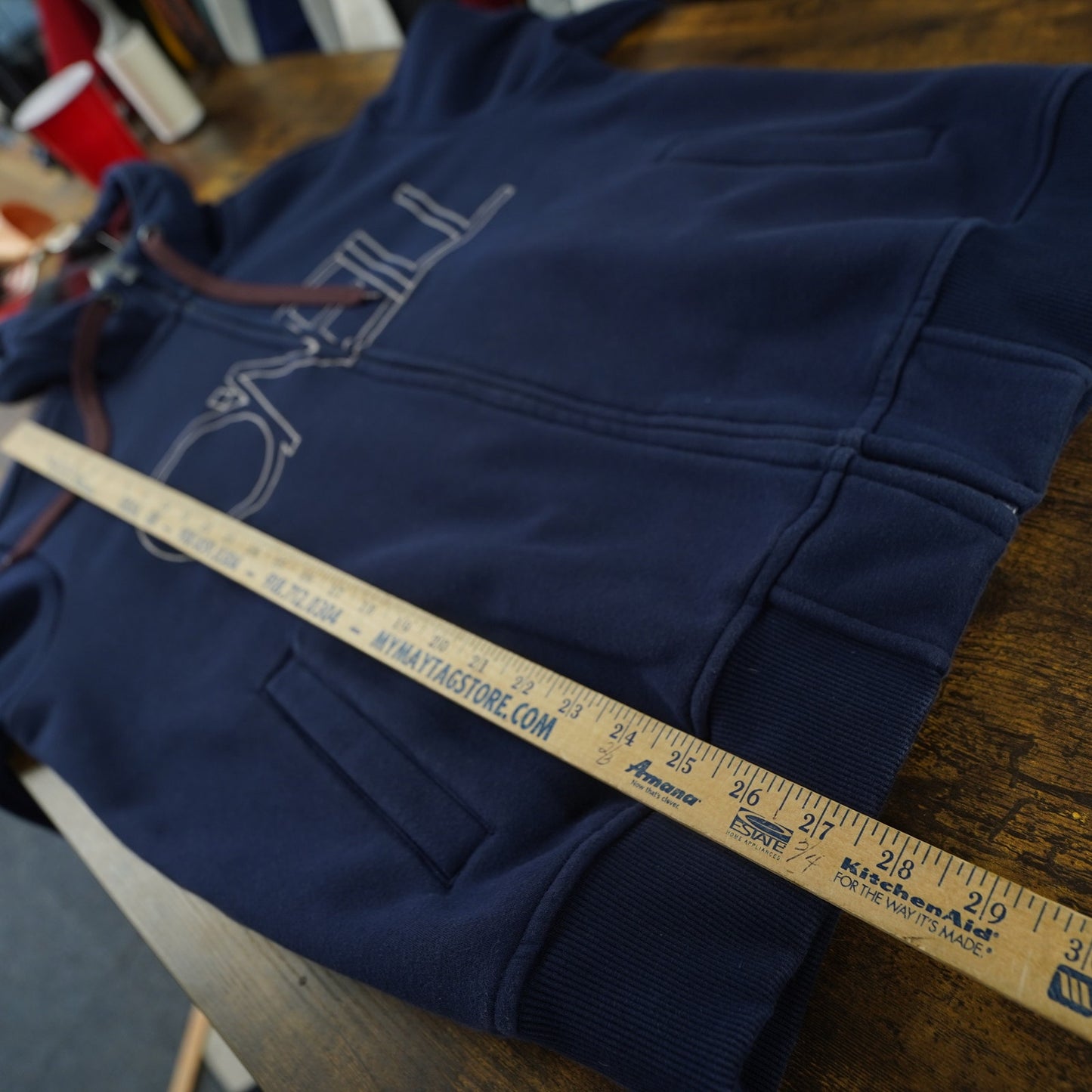 (L) Vintage O'neill Surf & Skate Y2K Full Zip Hoodie Men's L Navy Blue Lined 2000s