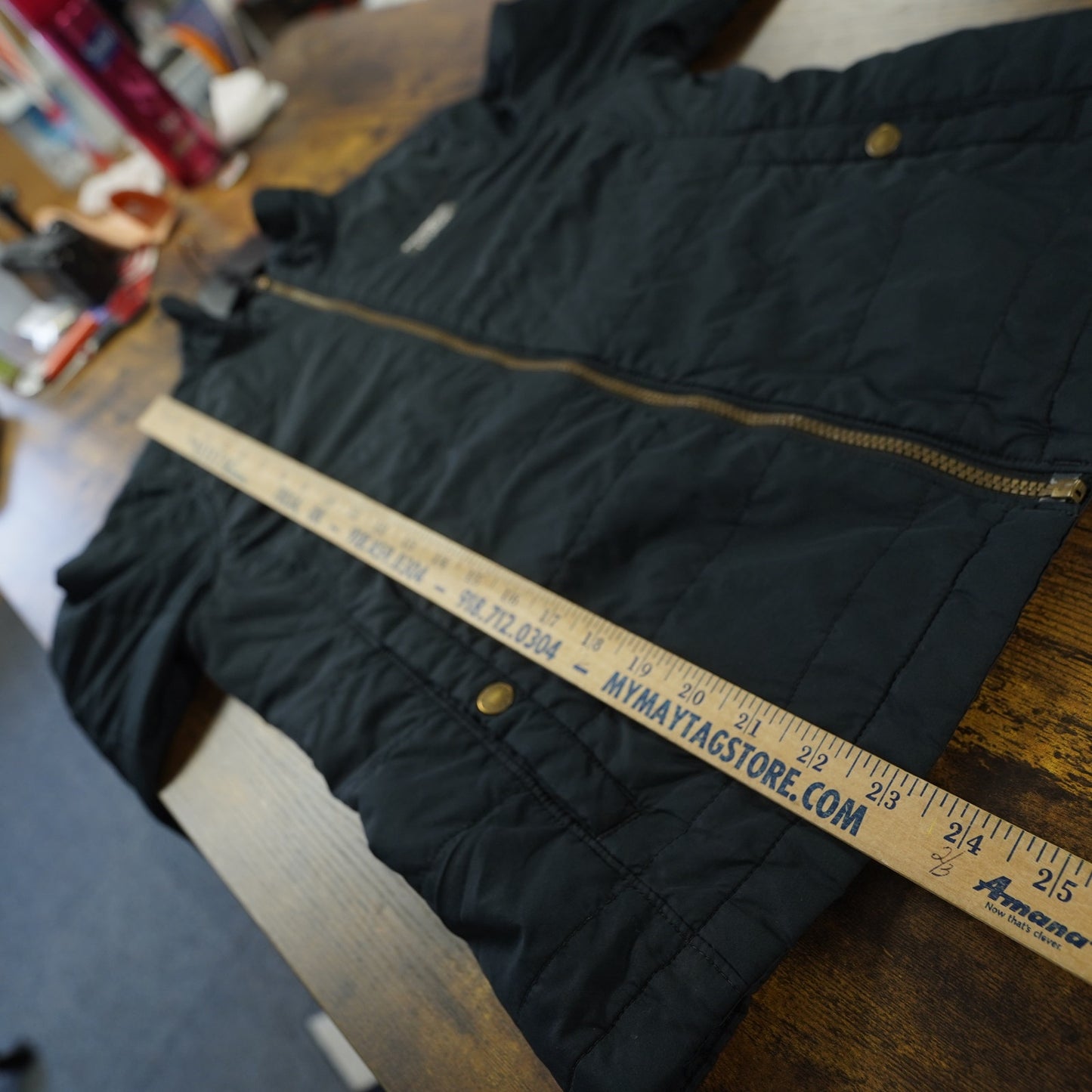 (Women's XS) L.L. Bean Quilted Insulated Puffer Jacket Full Zip Women's Size XS Black Gorpcore
