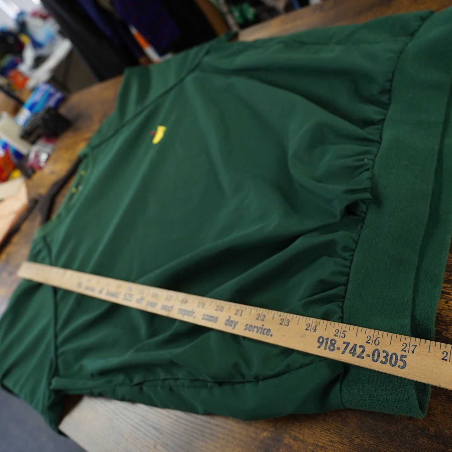 (M) Vintage The Masters Green Golf Pullover Windbreaker Men's M Slazenger 90s