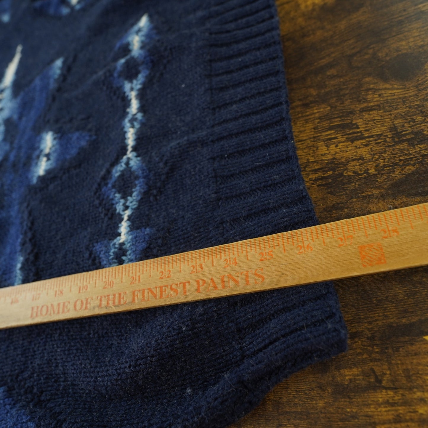 (XL) Vintage Polo by Ralph Lauren Hand-Knit Aztec Sweater Men's XL Southwest Blue