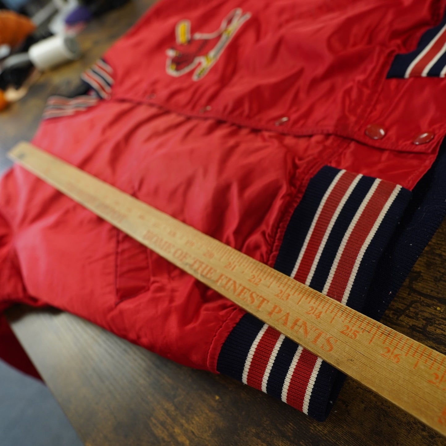 (L) Vintage St. Louis Cardinals Starter Satin Jacket Men's L red Embroidered 90s MLB