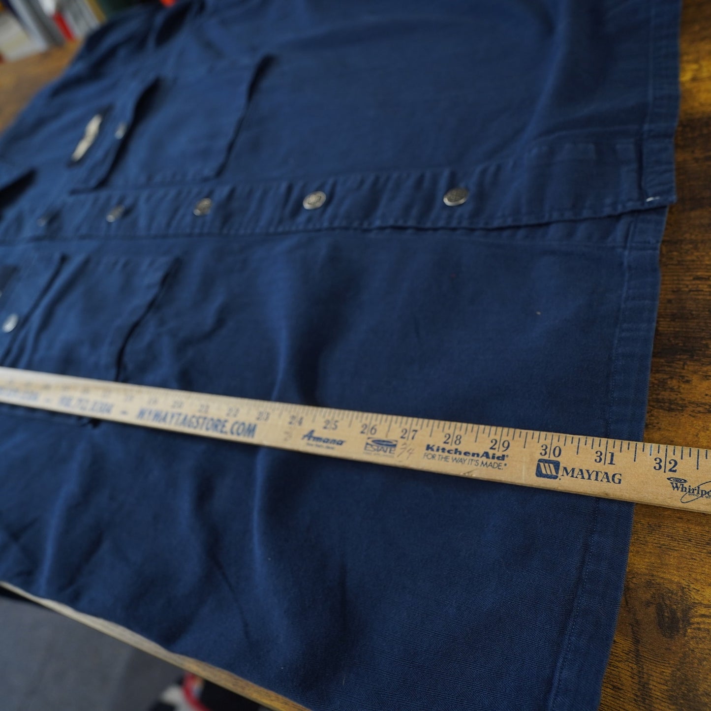 (XLT) Polo Ralph Lauren USRL Flight Patch Military Overshirt Mens XLT Navy Blue Jacket