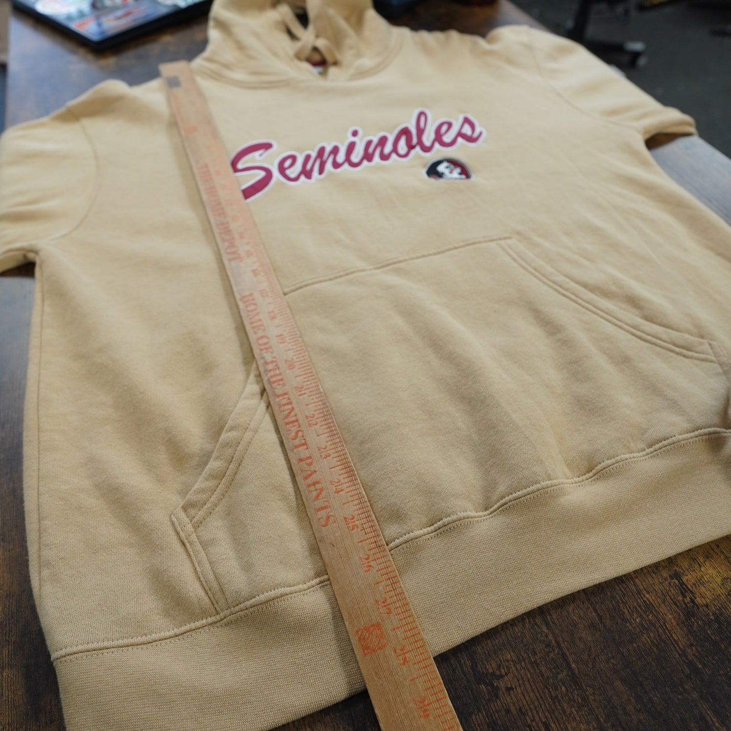 (L) Florida State Seminoles Majestic Gold Hoodie Men's L FSU Section 101 Sewn Jacket