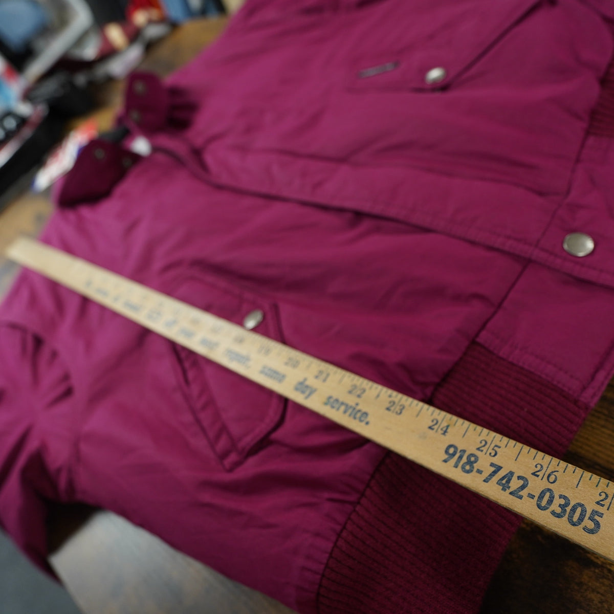 (M) Vintage Members Only Magenta Sherpa Lined Bomber Aviatior Jacket Men's M 42 Pink
