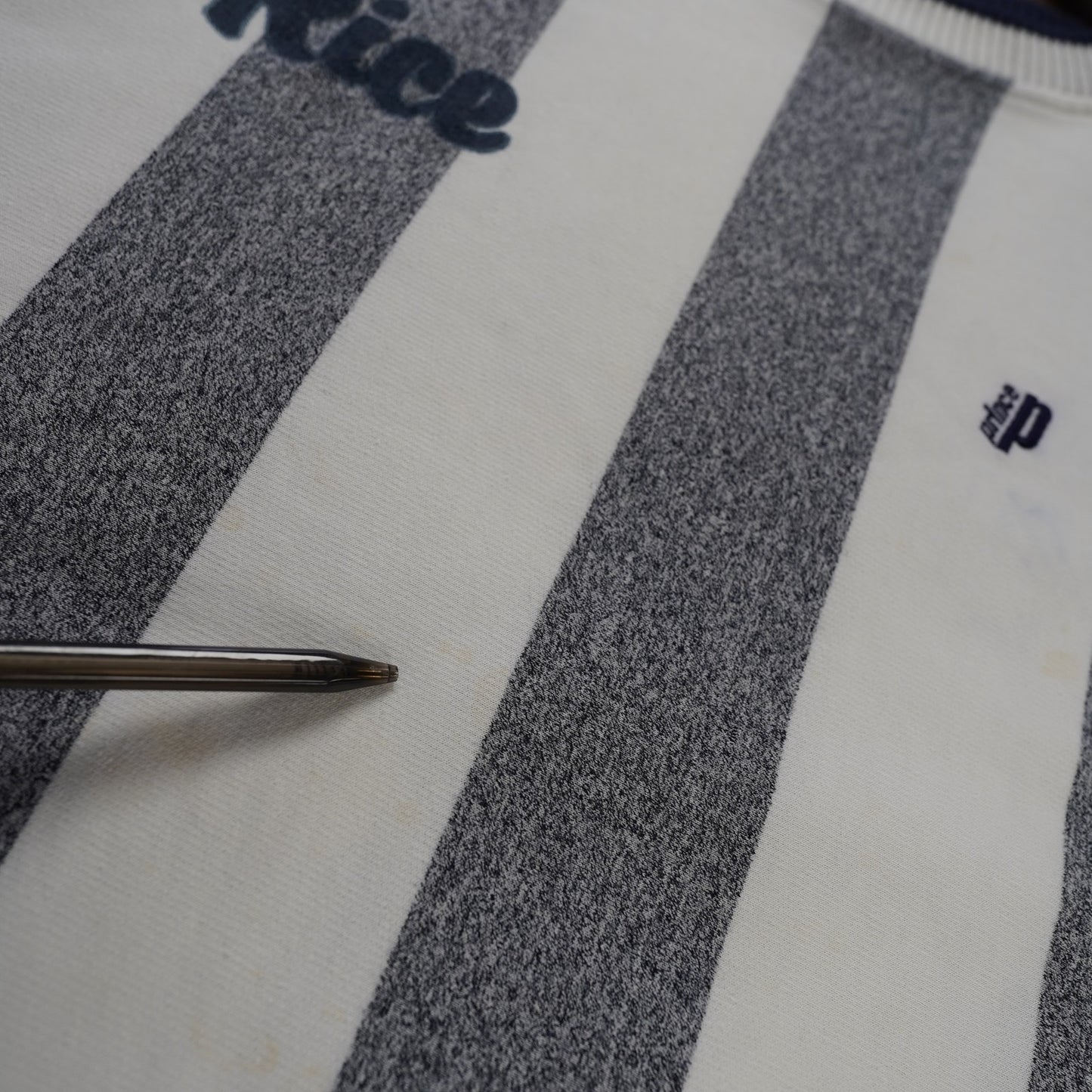(L) Vintage Rice University Owls Prince Tennis Sweatshirt Men's L 90s Striped READ