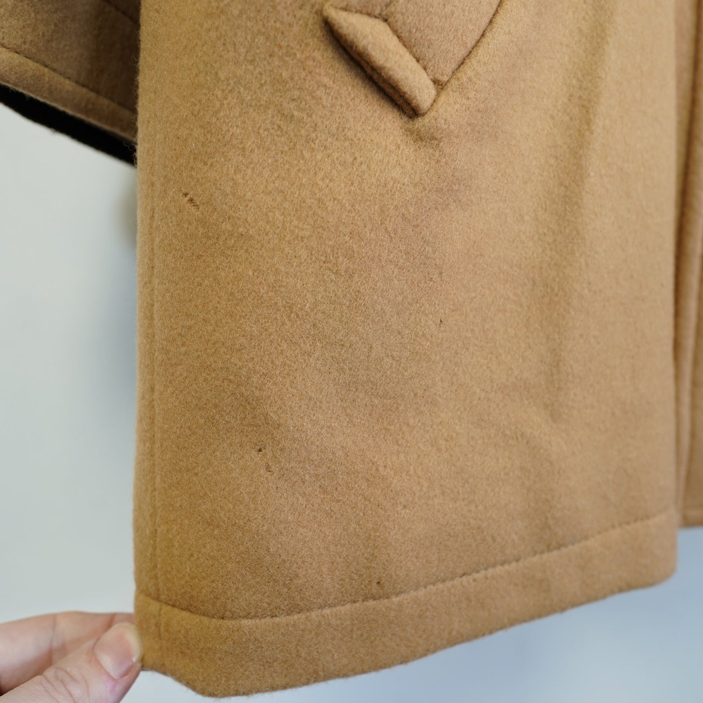 (Women's M) Vintage Mackintosh New England Wool Overcoat Jacket Women's 10 M Tan Plaid Lined