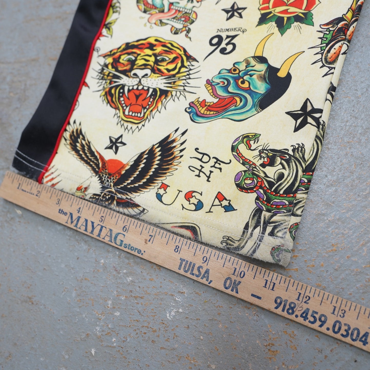 (Women's S) Ed Hardy Flashboard Tattoo Print Track Pants Women's S Y2K 2000s Multicolor