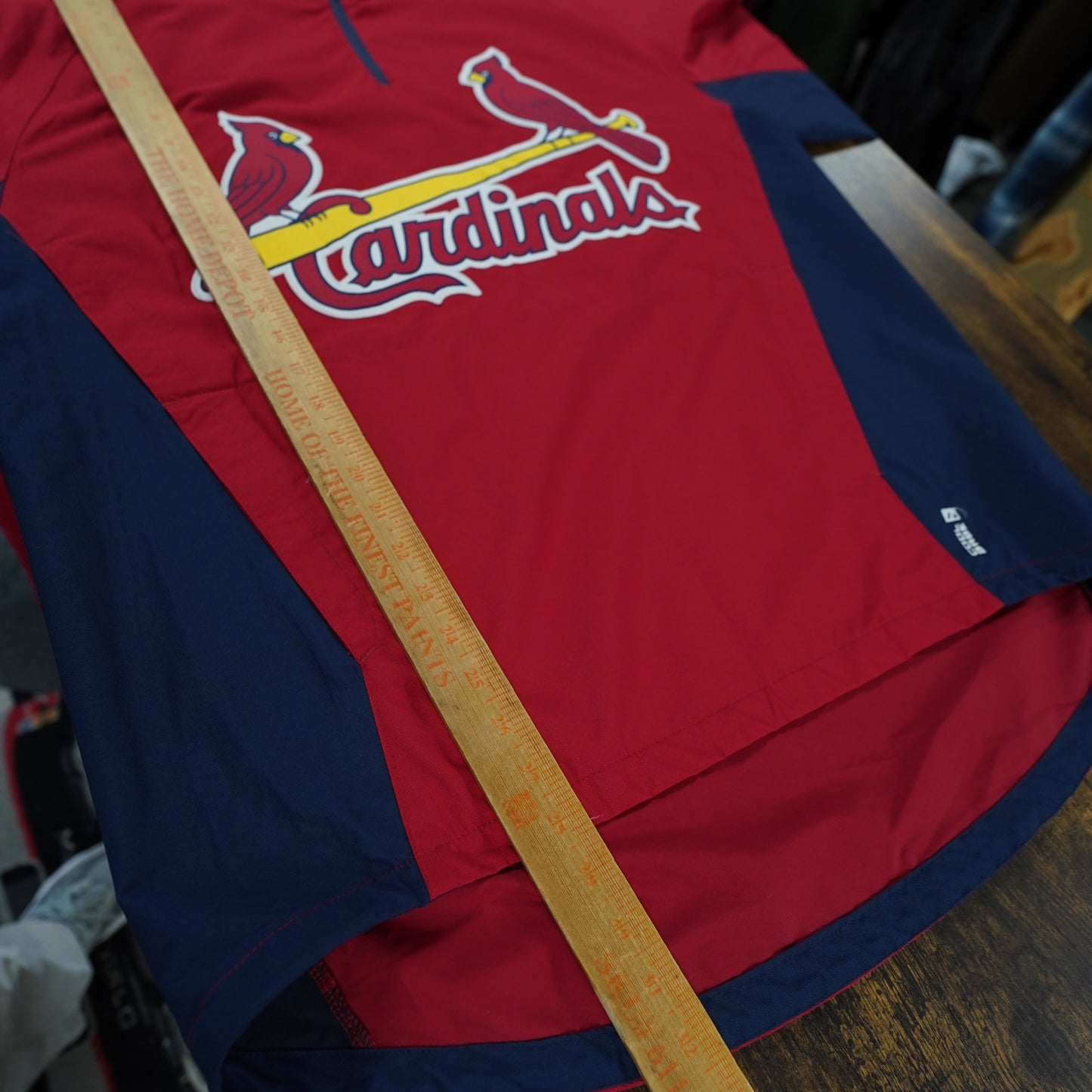(M) Majestic St. Louis Cardinals Sewn Cool Base Pullover Windbreaker Men's M Red
