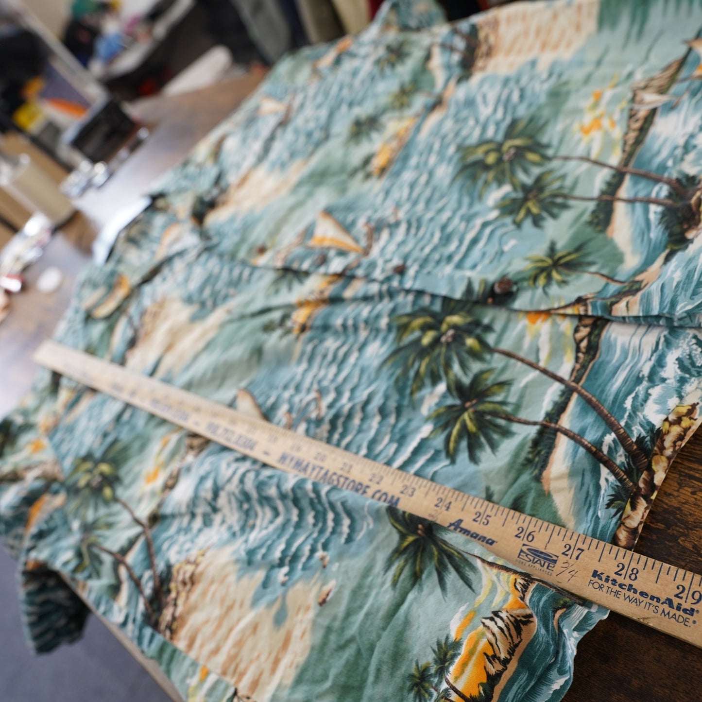 (XXL) Vintage 90s Aloha Republic Hawaiian Shirt Men's XXL Floral Tropical Surf Blue