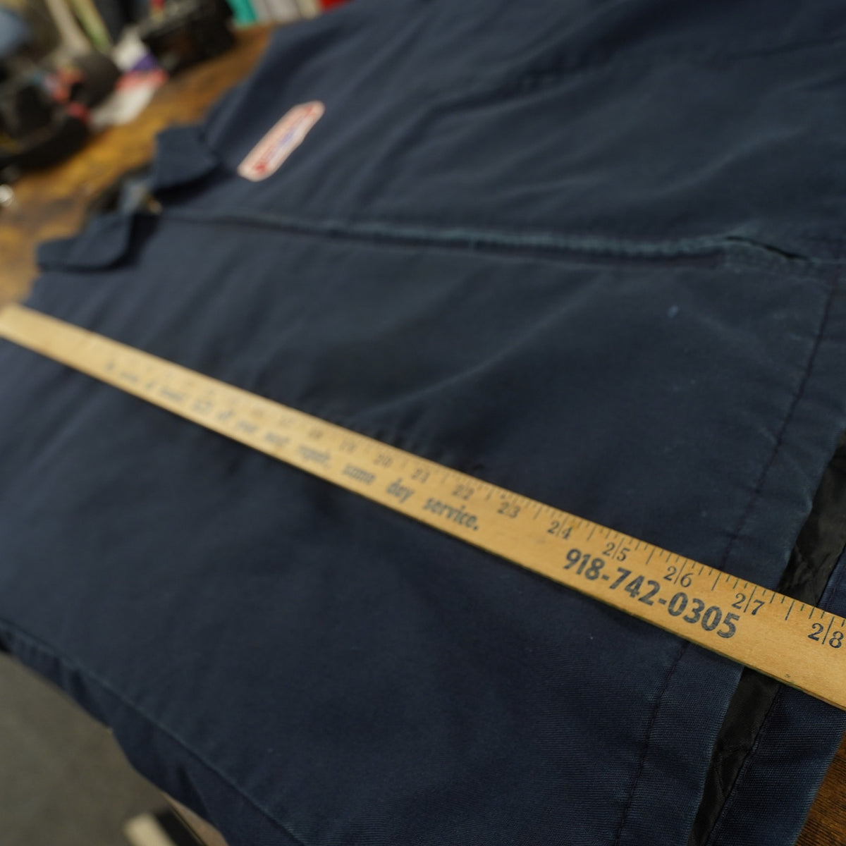 (XL) Vintage Chevrolet Mechanics Workwear Jacket Men's XL Blue Red Kap Chevy 80s