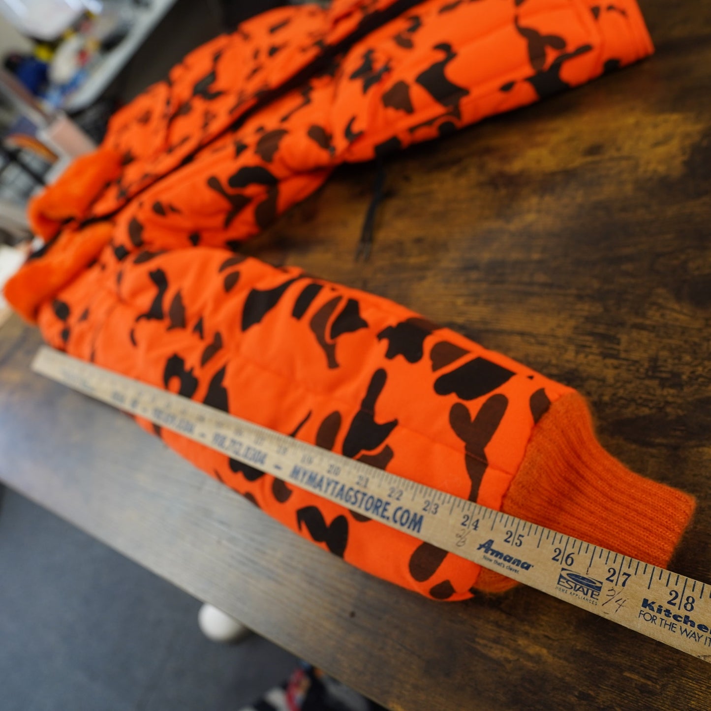 (M) True Vintage Duck Camouflage RefrigiWear Hunting Field Jacket Orange