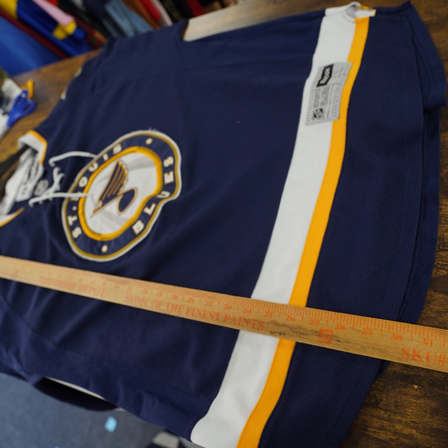 (XL) Vintage St. Louis Blues Reebok Sewn Hockey Jersey Men's XL Blue Nhl Embroidered