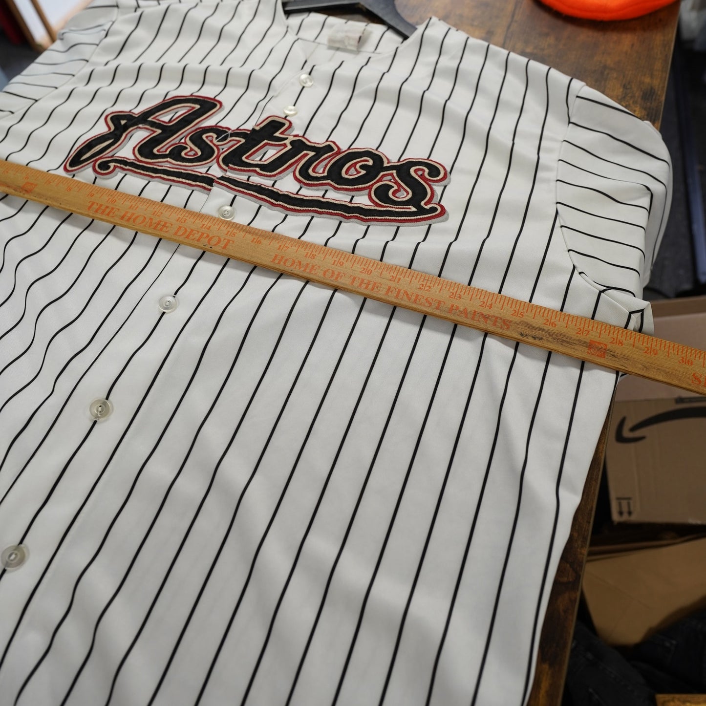 (3XL) Vintage Houston Astros Pinstripe Majestic Authentic Baseball Jersey