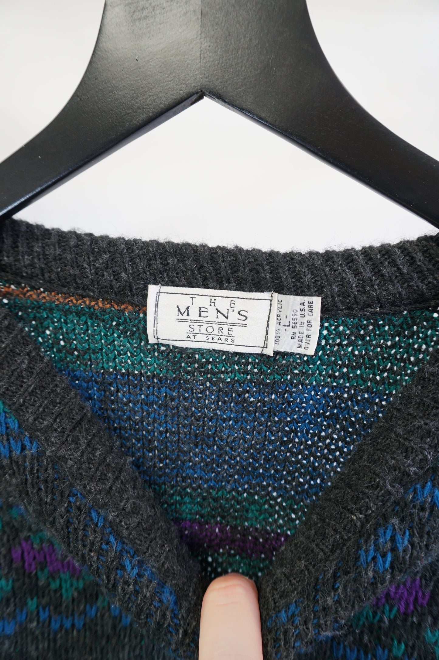 (L/XL) USA Made Sears Knit Sweater