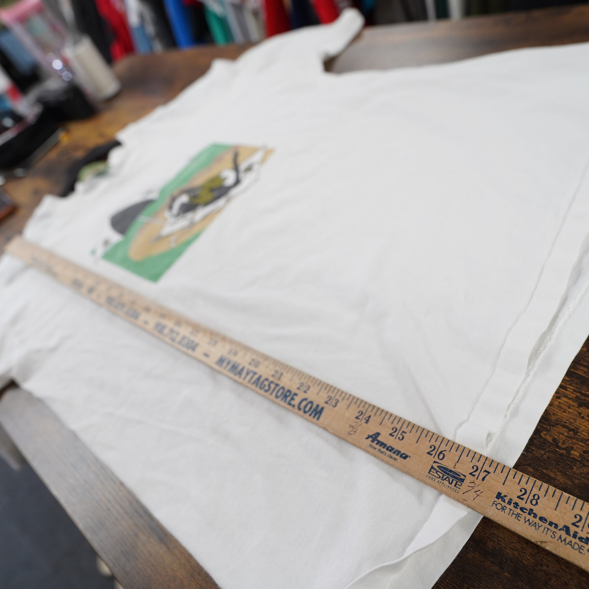 (L) Vintage 90s Grand Slam Golf Penguin Graphic T-Shirt White Large Made in USA