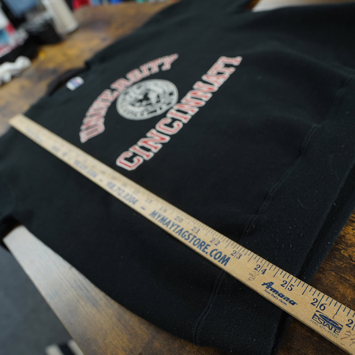 (L) Vintage 90s Russell Athletic University of Cincinnati Sweatshirt Black Large