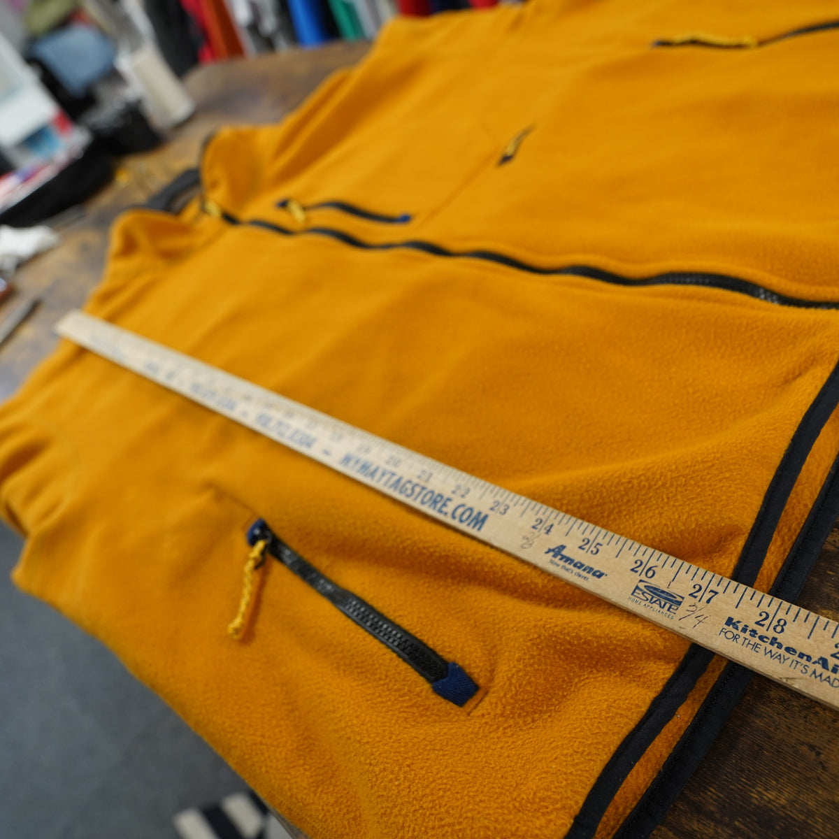 (XXL) REI Mens Full Zip Fleece Jacket Mustard Yellow Gorpcore XXL
