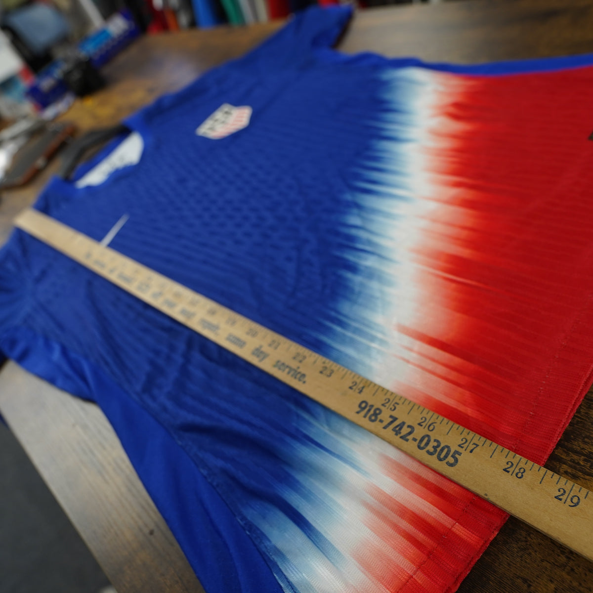 (XL) Nike USMNT 2022 Away Authentic Jersey Mens XL Blue Red DM1840-452 USA Soccer
