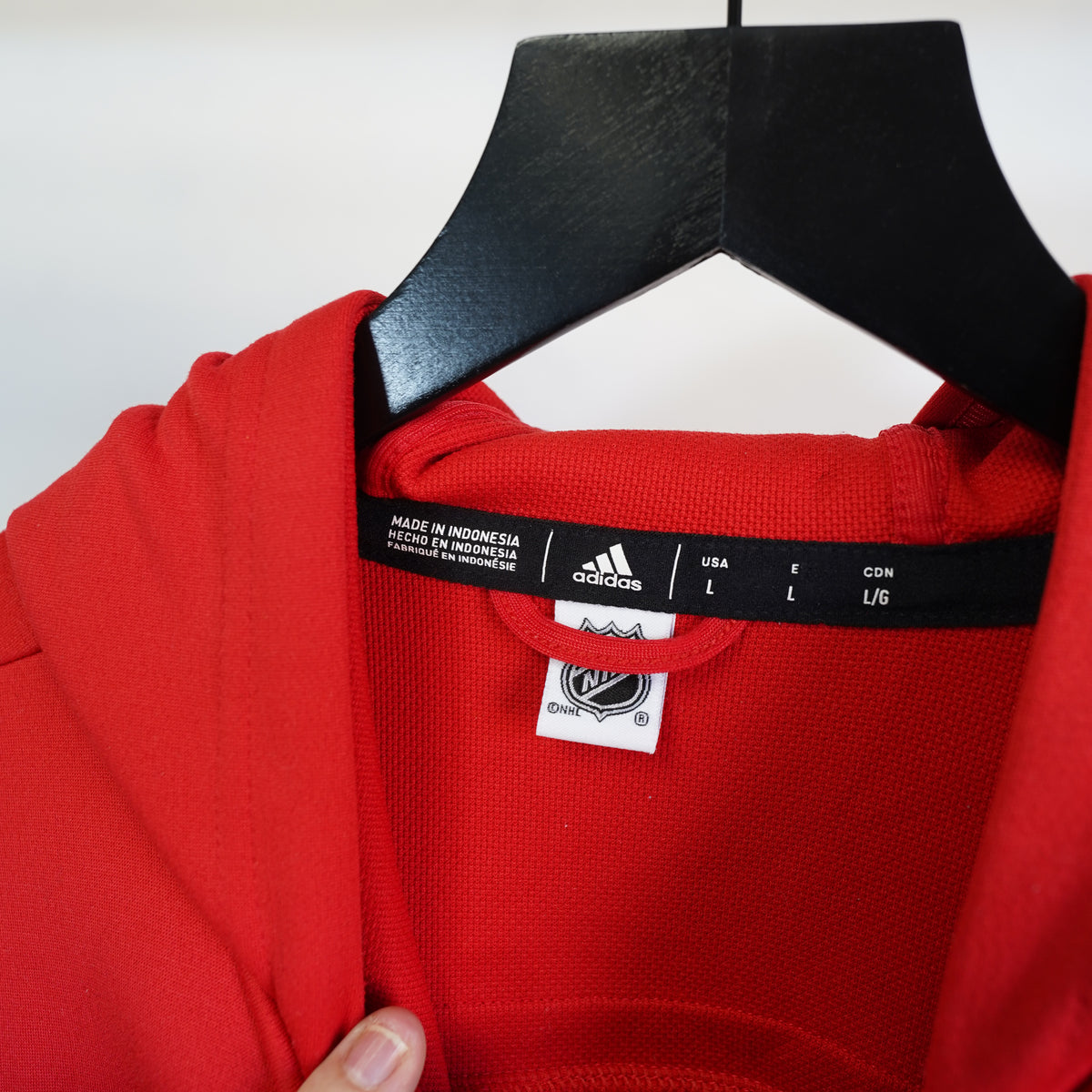 (L) Adidas NHL St. Louis Blues Reverse Retro Red Blue Hoodie Mens Large Pullover
